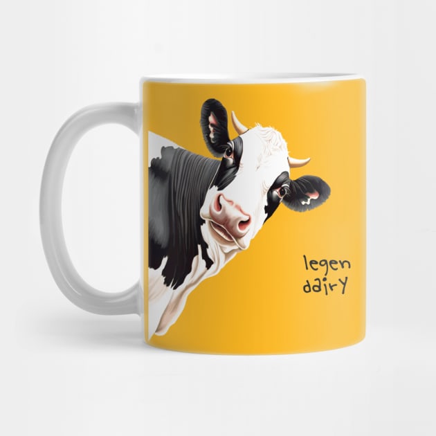 Legen Dairy Pun Cartoon Style Legendary Cow by taiche